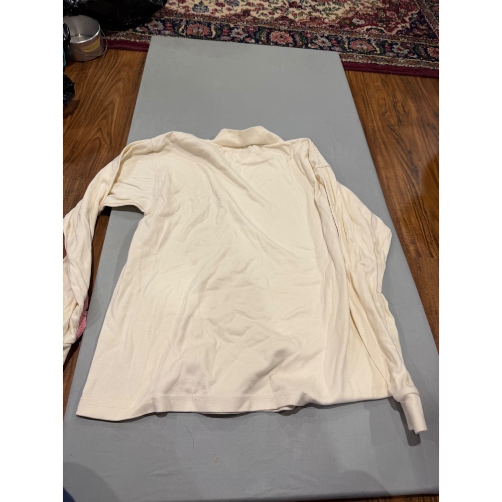 Gorpcore Mens Medalist Thermal Mock Neck Top Medium Cream